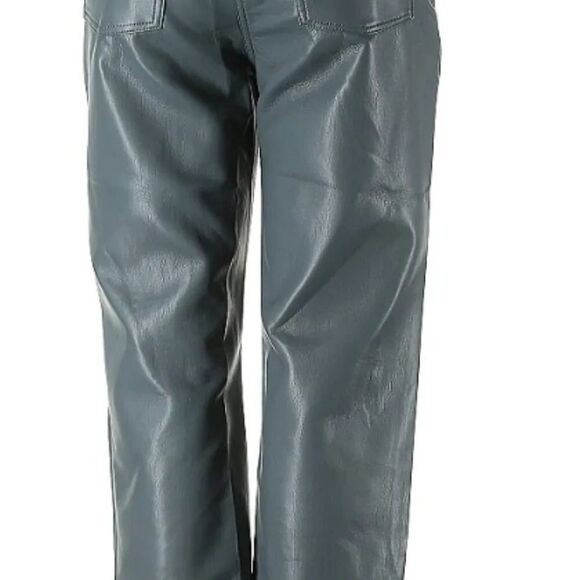 Wilfred Aritzia Faux Leather Pants 12 Green Melina - Picture 5 of 7
